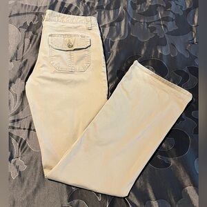 2000s Tommy Hilfiger Khaki Beige Casual Bootcut Pants Chinos Women’s 6